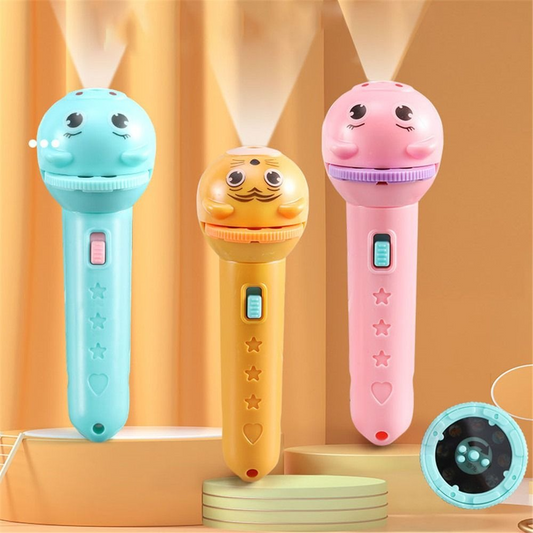 Kids Cartoon Projection Flashlight Mini Fun Toy