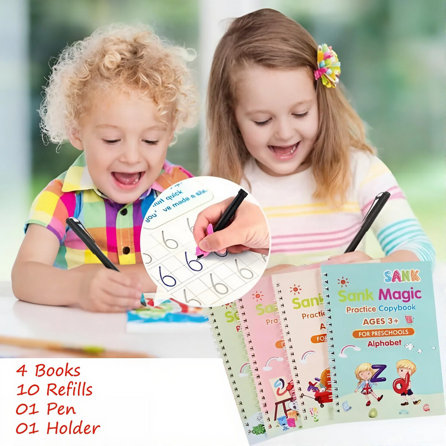 Sank 4 Magic Books 1 Magic Pen 10 Refills